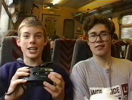 Anthony Long and Paul Smith, enjoying the views of Rannoch Moor from the train to Fort William